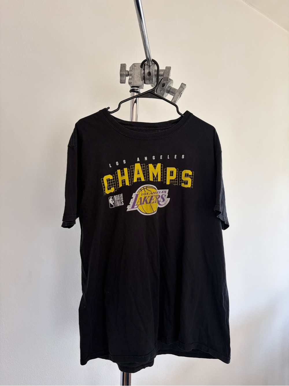 NBA Los Angeles Lakers Black and Yellow Champs Graphic Tee
